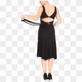 Sexy Tango Dress With Back Straps - Little Black Dress, HD Png Download - sexy black woman png