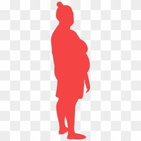 Silhouette Femme Grosse, HD Png Download - woman walking silhouette png