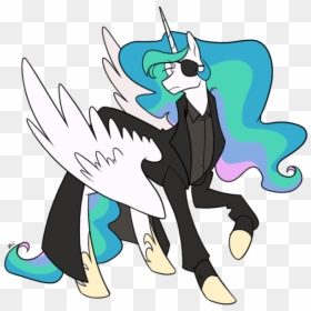 Princess Celestia As Nick Fury, HD Png Download - nick fury png