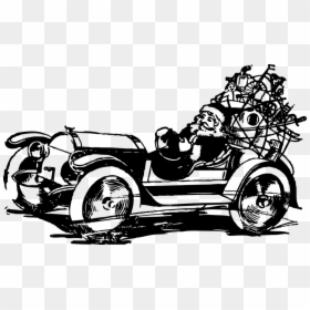 Santa Claus Car Clipart Clip Arts - Santa Claus With Car Png, Transparent Png - santa silhouette png