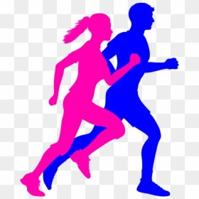 Running Man And Woman Silhouette , Png Download - Running Man And Woman Silhouette, Transparent Png - woman walking silhouette png