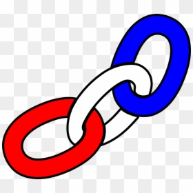 Links, Chain, Red, White, Blue, Metal, Industry, Steel - Links Clipart, HD Png Download - chain clipart png