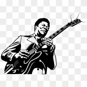 Download Musician Blues Drawing - Bb King Png, Transparent Png - band silhouette png