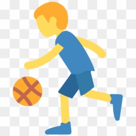 Basketball Emoji Png - Someone Bouncing A Ball, Transparent Png - football emoji png