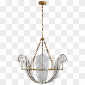 Calais 34"es - Chandelier - Calais 34 Chandelier Gilded Iron, HD Png Download - chandelier silhouette png