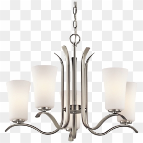 Kichler 5 Light Chandelier Brushed Nickel, HD Png Download - chandelier silhouette png