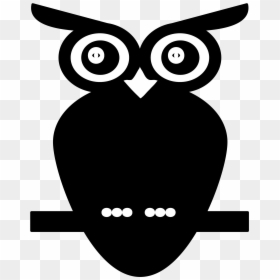 Black And White Owl Clip Art - Black And White Owl Png Hd, Transparent Png - white owl png