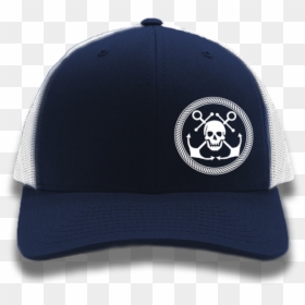 Navy Anchor & Skull Flexfit Trucker Hat"  Class= - Pirate, HD Png Download - navy anchor png