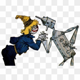 Hurricane Clipart Wizard Oz - Scarecrow And The Tin Man, HD Png Download - scarecrow clipart png