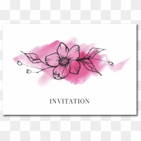 Floral Wedding Invitation"  Class="lazyload Lazyload - Cherry Blossom, HD Png Download - wedding invitation png