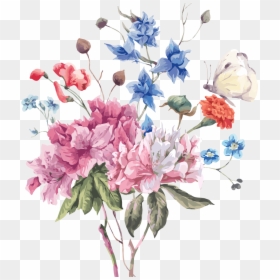 Flower Bouquet Stock Photography Stock Illustration - Vintage Floral Vector Png, Transparent Png - flower illustration png