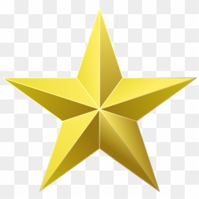 5 Gold Star Png - Transparent Background Gold Star, Png Download - gold glitter star png