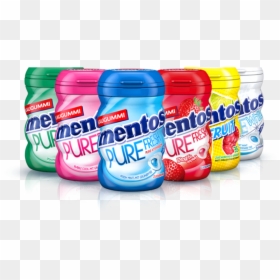 Kaugummis Von Mentos In Neuem Dosenformat Packaging360 - Mentos Chewing Gum 2019, HD Png Download - mentos png