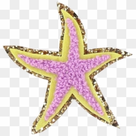 Glitter Starfish Patch - Starfish, HD Png Download - gold glitter star png