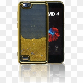 Zte Tempo X Mm Electroplated Water Glitter Case With, HD Png Download - gold glitter star png