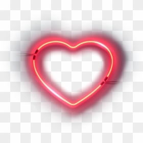 #neon #heart #neonheart #red #redheart #redneon #redneonheart - Transparent Neon Heart Png, Png Download - neon heart png