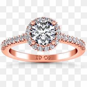 Rose Gold Engagement Ring $3000, HD Png Download - glowing halo png