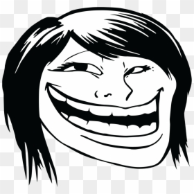 Troll Face Png No Background Gt Gt Female Trollfacetroll - Girl Troll Face Png, Transparent Png - troll meme png