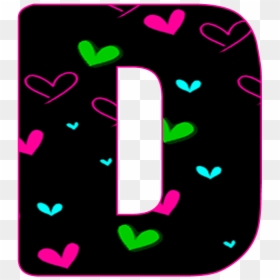 Abecedario Negro Con Corazones Neon, HD Png Download - neon heart png