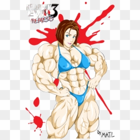 Jill Valentine Posing - Resident Evil Muscle Growth, HD Png Download - jill valentine png