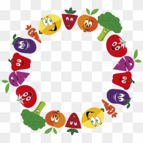Image Free Clipart Fruit And Vegetables - Fruits And Vegetables Clipart Border, HD Png Download - vegetable plant png