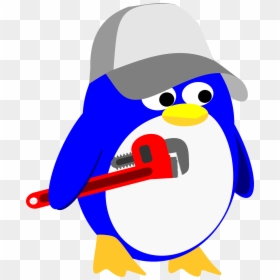 Keeping Linux Clean - Penguin Plumber, HD Png Download - linux penguin png