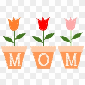 Pot Plant Clipart Spring - Flower Mothers Day Clipart, HD Png Download - spring border png