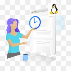 Hubsaff Linux Time Tracker - Linux, HD Png Download - linux penguin png
