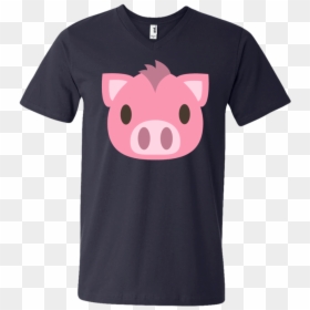 Pig Face Emoji Men"s V Neck T Shirt - Gucci T Shirt 2018, HD Png Download - pig emoji png