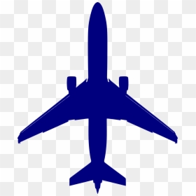 Airplane Clipart Blue - Plane Silhouette, HD Png Download - plane with banner png