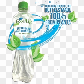 Eco For Life 100% Plant Made Bottles Of Uk Still Spring, HD Png Download - water plants png