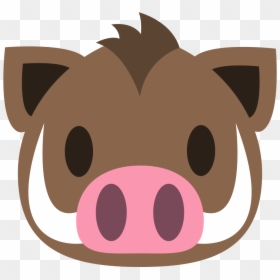 File - Emojione 1f417 - Svg - Emoji Boar, HD Png Download - pig emoji png