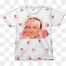 Nicolas Cage T Shirt, HD Png Download - nick cage face png