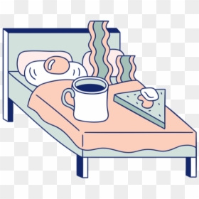 Breakfast In Bed - Cartoon, HD Png Download - person sleeping png