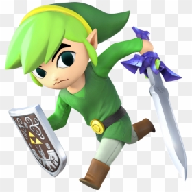 Toon Link Smash Bros, HD Png Download - tri force png