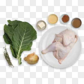 Spiced Roast Chicken & Collard Greens With Maple Butter - Collard Greens, HD Png Download - collard greens png