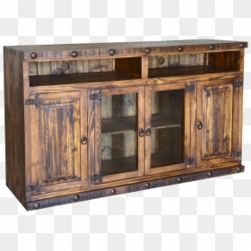Large Rustic Centre Tv Stand , Png Download - Wood Rustic Tv Stands, Transparent Png - tv stand png