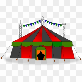 Circus, Tent, Big Top, Show, Stripes, Carnival - Circus Cartoon Png, Transparent Png - carnival tent png