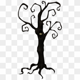 Halloween Scherenschnitt Baum, HD Png Download - halloween tree png
