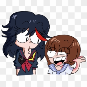 Ryuko N Mako - Cartoon, HD Png Download - ryuko matoi png