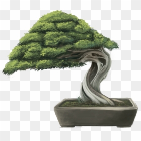 Png Black And White Download Bonsai Tree By Minums - Bonsai Tree Digital Painting, Transparent Png - bonsai png