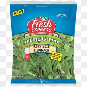 Kale & Spinach Juicing Greens - Fresh Express Salad Kit, HD Png Download - collard greens png