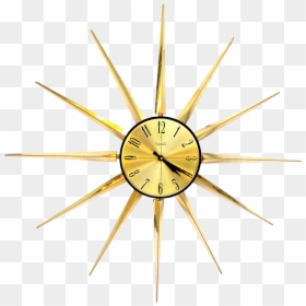 Wall Clock, HD Png Download - gold clock png