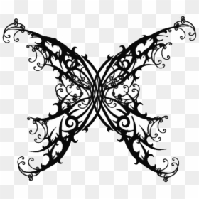 Transparent Tribal Wings Png - Butterfly Tattoo, Png Download - butterfly wing png