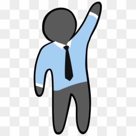 Person In A Tie Clip Arts - Persona Clipart, HD Png Download - people looking down png