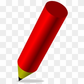 Pencil Clipart Red Color - Red Colour Objects Clip Art, HD Png Download - red crayon png