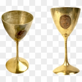 Gilding Cup Glass Tableware Elegant Hammered Gold, HD Png Download - glass cup png