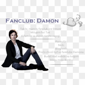 Sitting , Png Download - Sitting, Transparent Png - damon salvatore png