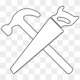Clip Art Svg Huge Freebie - Hammer And Saw Svg, HD Png Download - hammer silhouette png
