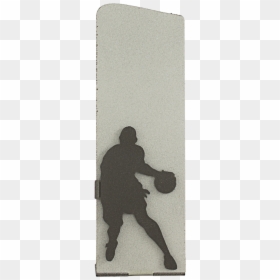 Metal Silver Basketball Silhouette Trophy - Ping Pong, HD Png Download - hammer silhouette png